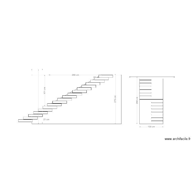 Escalier quart tournant Atelier. Plan de 0 pièce et 0 m2