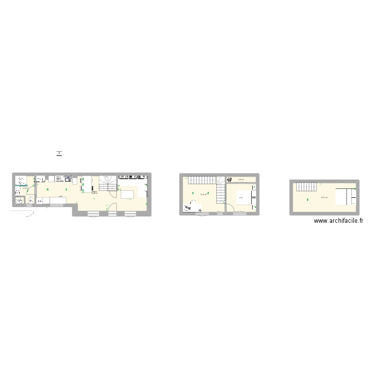 MAISON extension 2. Plan de 7 pièces et 79 m2