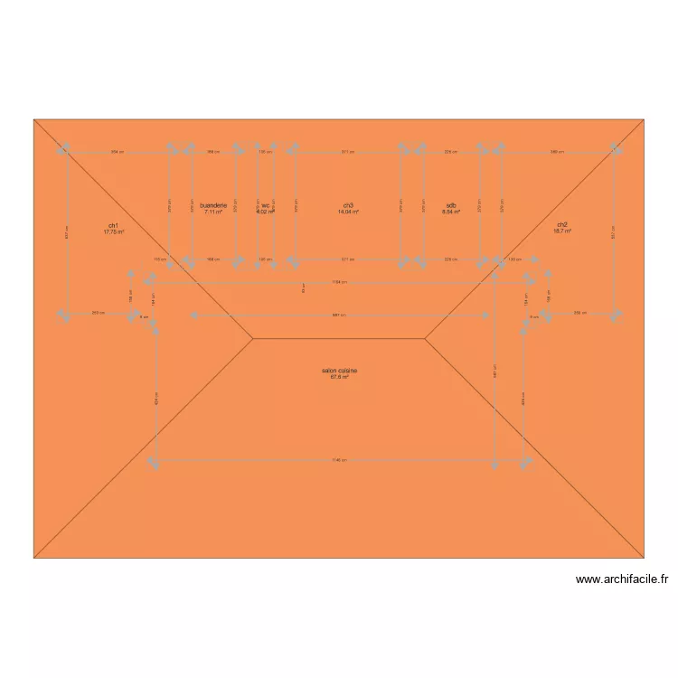 plan maison 3. Plan de 
