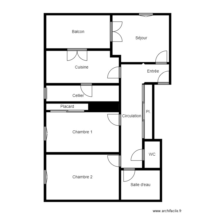 063A103LG019. Plan de 13 pièces et 97 m2