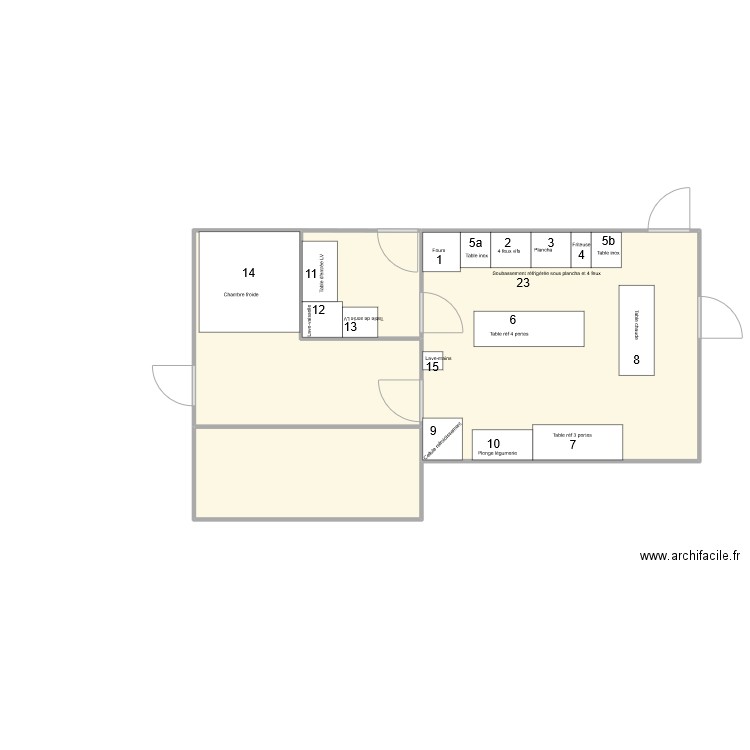 NOIRMOUTIER Résa dimensions. Plan de 4 pièces et 50 m2