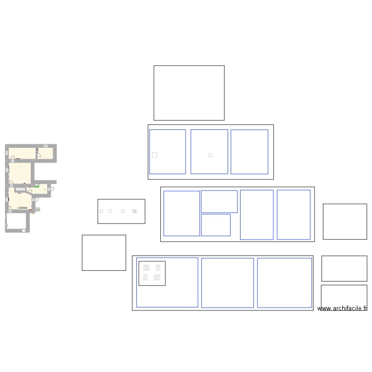 tekening huis electra. Plan de 21 pièces et 216 m2