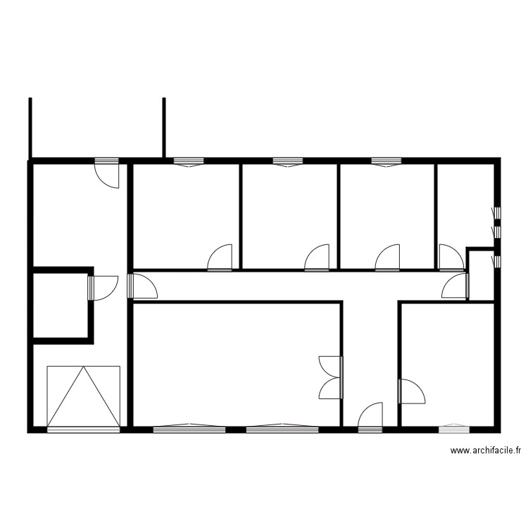 SCHEULRIN. Plan de 14 pièces et 275 m2