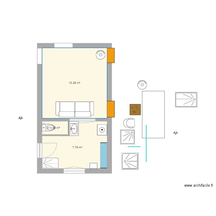 Grrr RdC 2023 - 11. Plan de 3 pièces et 22 m2