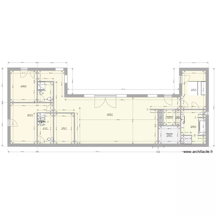 MAISON en U nouveau dessin -26 juillet. Plan de 