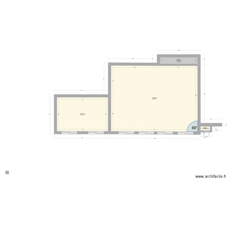 Facade Origine . Plan de 4 pièces et 152 m2