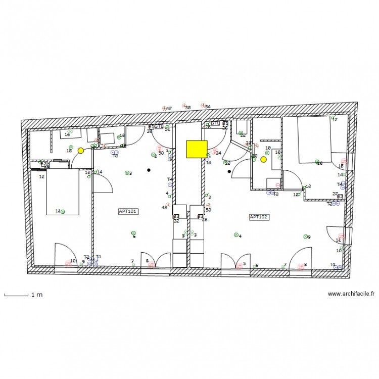 Eclairage 1 etage. Plan de 0 pièce et 0 m2