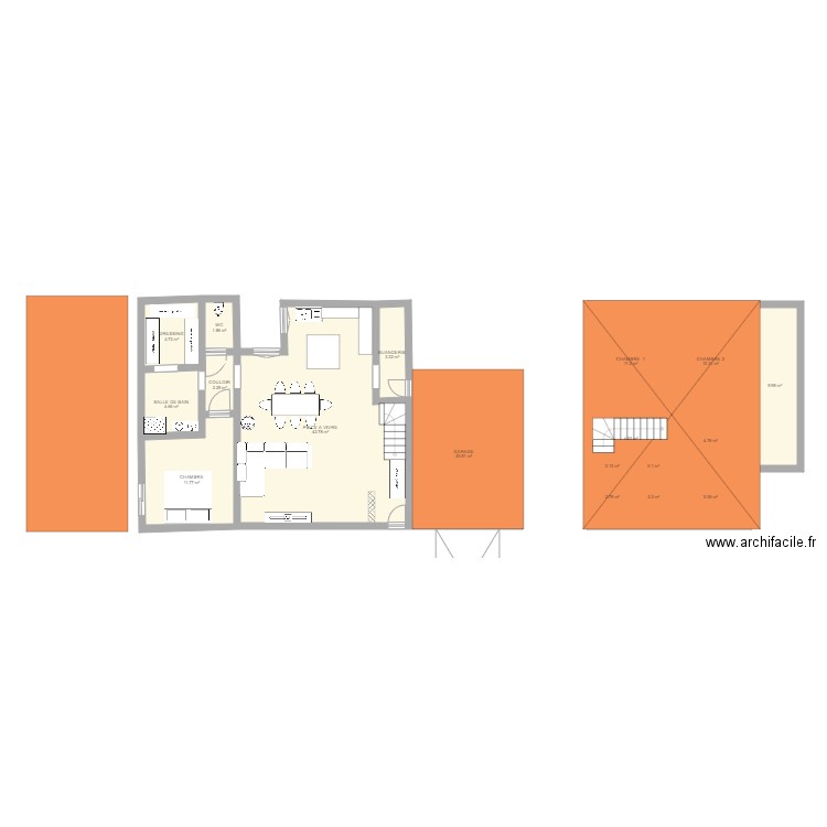 MAISON JUILLET AVEC TOIT. Plan de 0 pièce et 0 m2