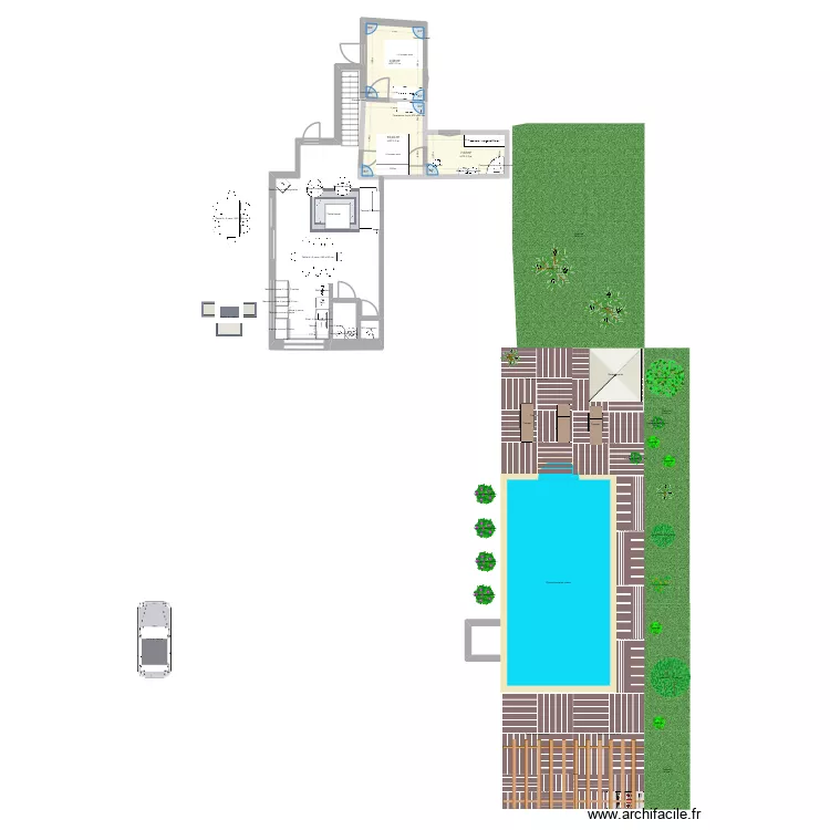 Branoux2. Plan de 3  et 28 m²