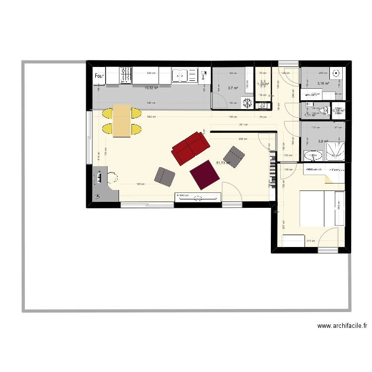 DolceVitaV4. Plan de 8 pièces et 76 m2