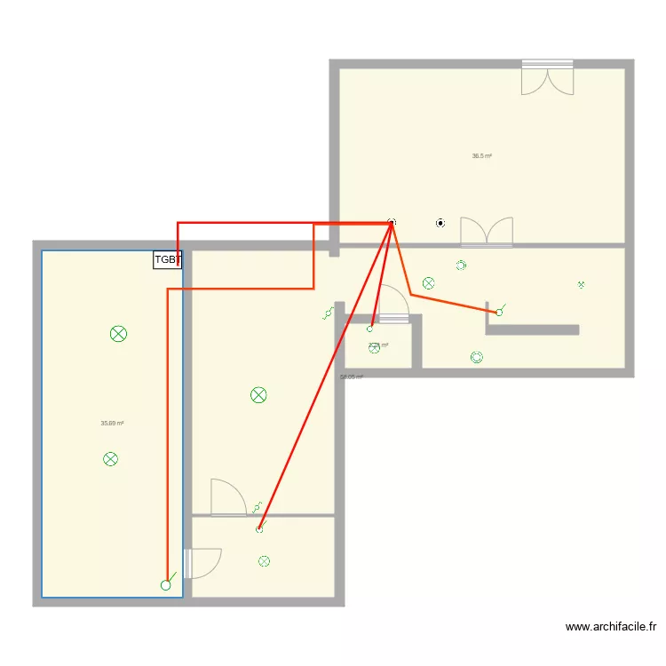 maison elec. Plan de 