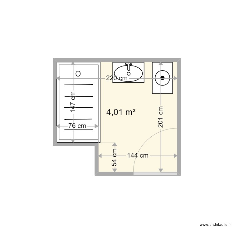 CHOPIN CHRISTIANE . Plan de 1 pièce et 4 m2