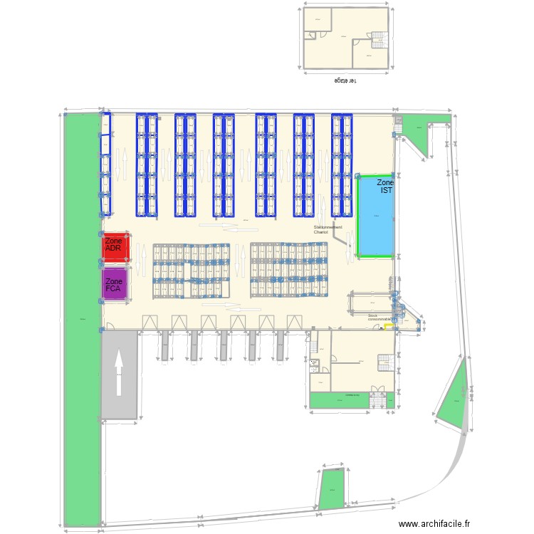 plan Lyon - Modification RAcks. Plan de 158 pièces et 2139 m2