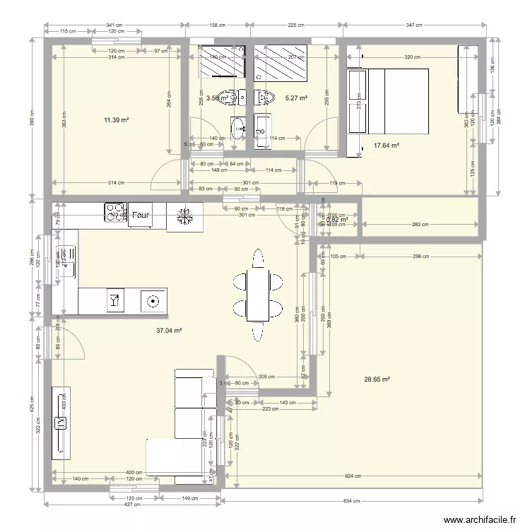 Maison Monrepos3bis. Plan de 