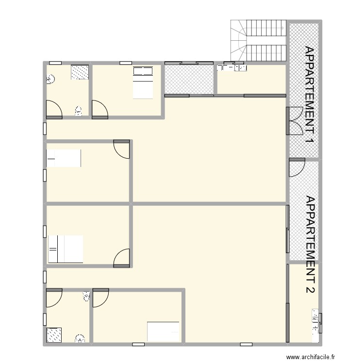 plan BRK 2022 C. Plan de 13 pièces et 185 m2