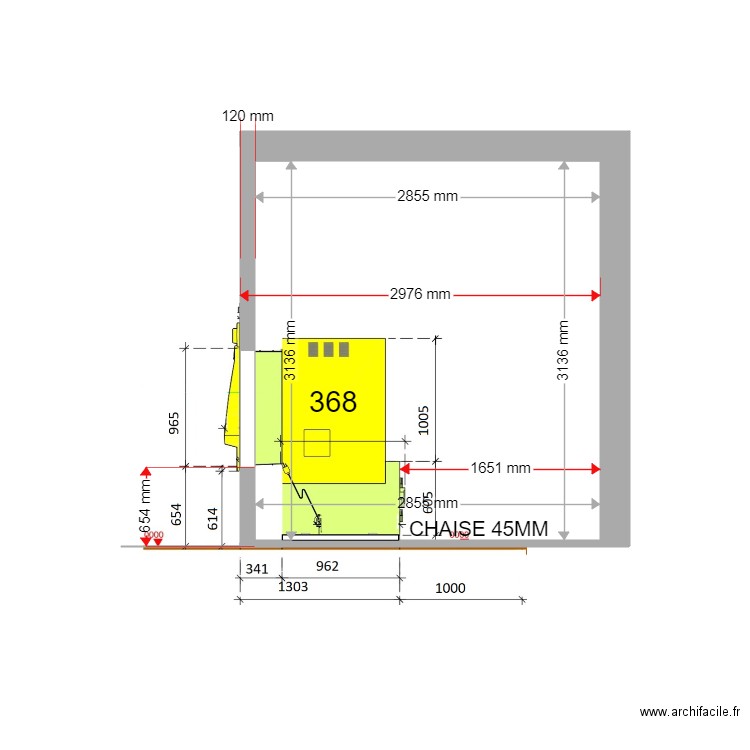 COUPE EXISTANT CORDERIE 368 1368RDC11175. Plan de 0 pièce et 0 m2
