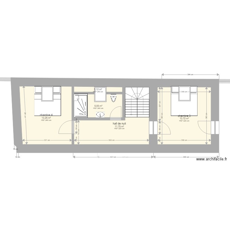 Schaltin plan projet Gite v3 06 2018 variante. Plan de 0 pièce et 0 m2