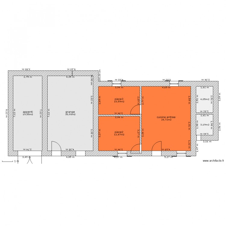 rdc existant caue. Plan de 0 pièce et 0 m2