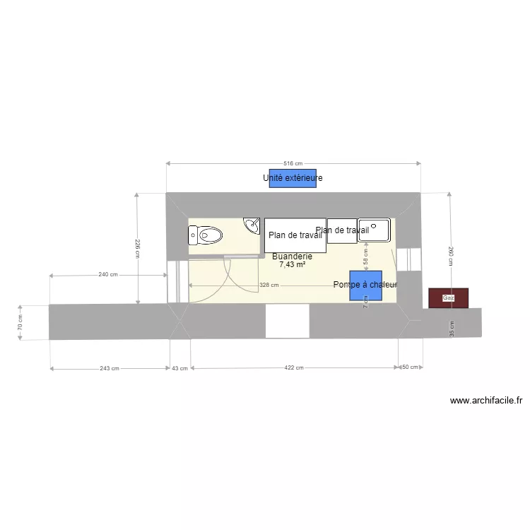 Buanderie. Plan de Buanderie. Plan de