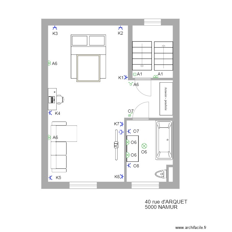 Arquet 2em étage. Plan de 0 pièce et 0 m2