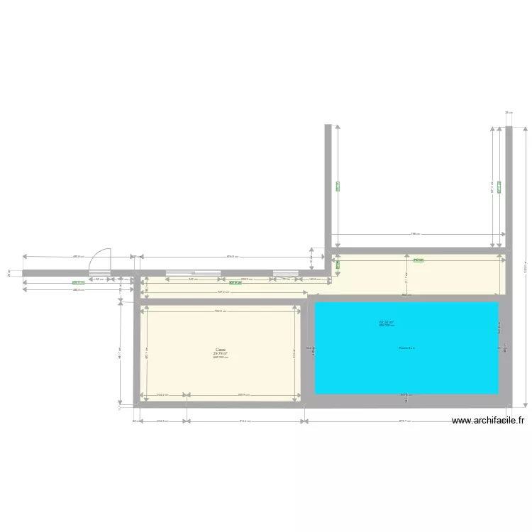 TERRASSE AUX COTES. Plan de 