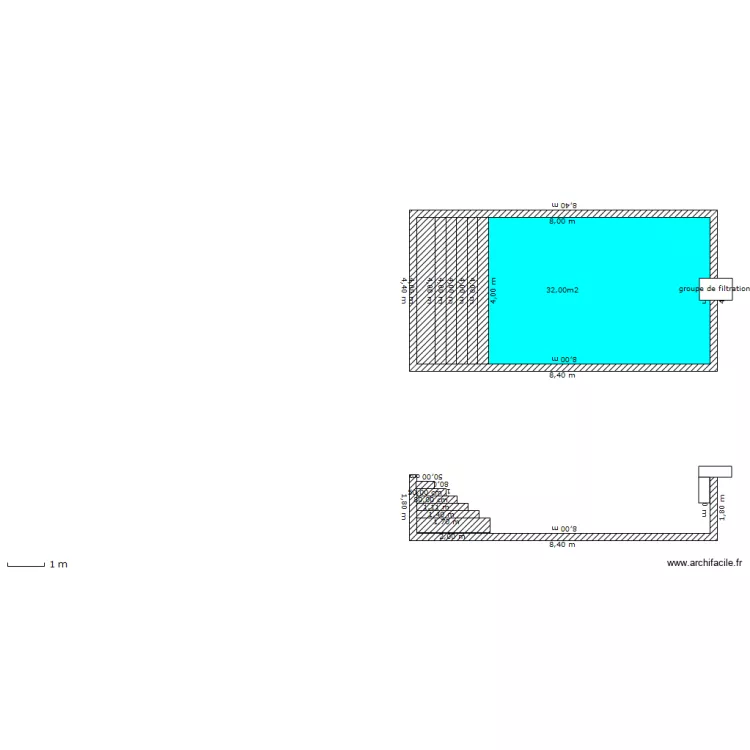 piscine eric07. Plan de 
