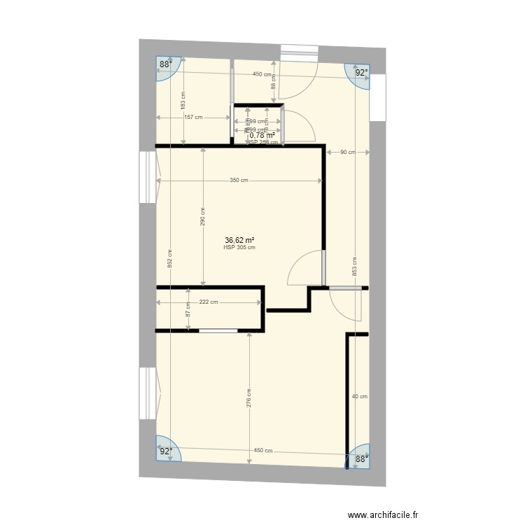 Plan des chambres SdB BRUNO 3. Plan de 0 pièce et 0 m2