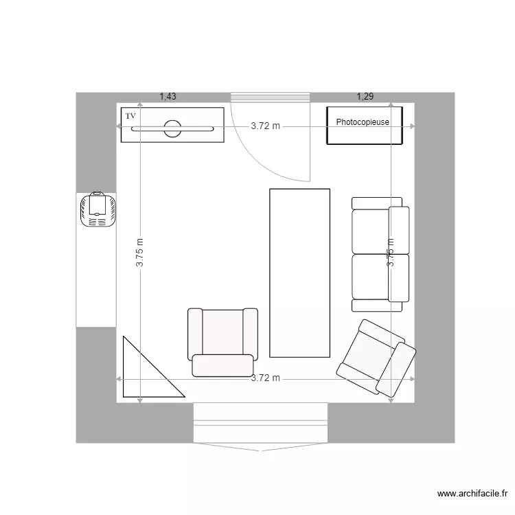 amenagement living avant. Plan de 