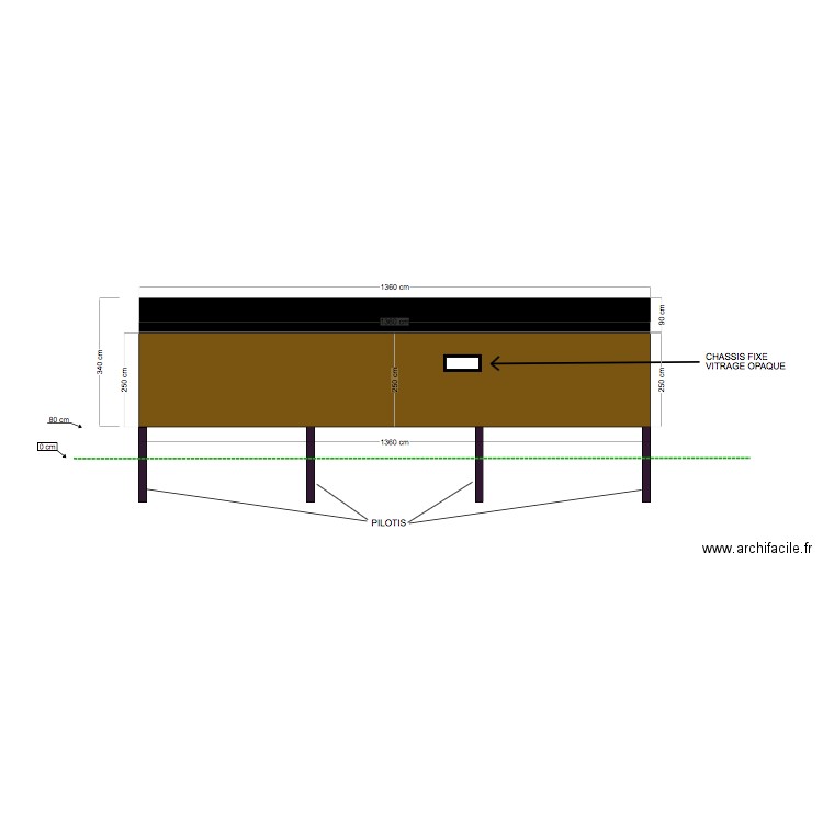 FACADE FORET. Plan de 0 pièce et 0 m2