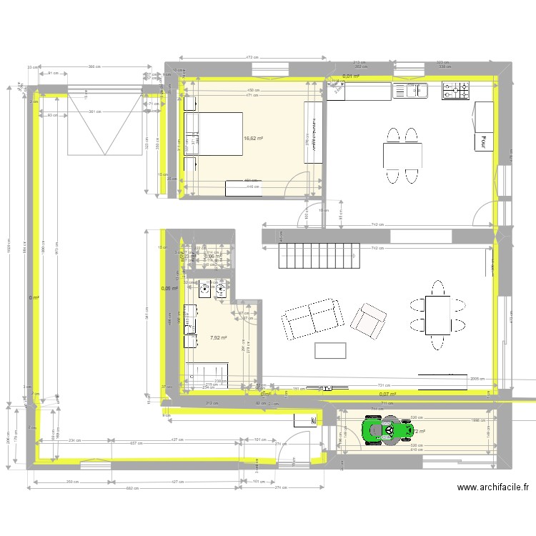 maison 4. Plan de 10 pièces et 34 m2
