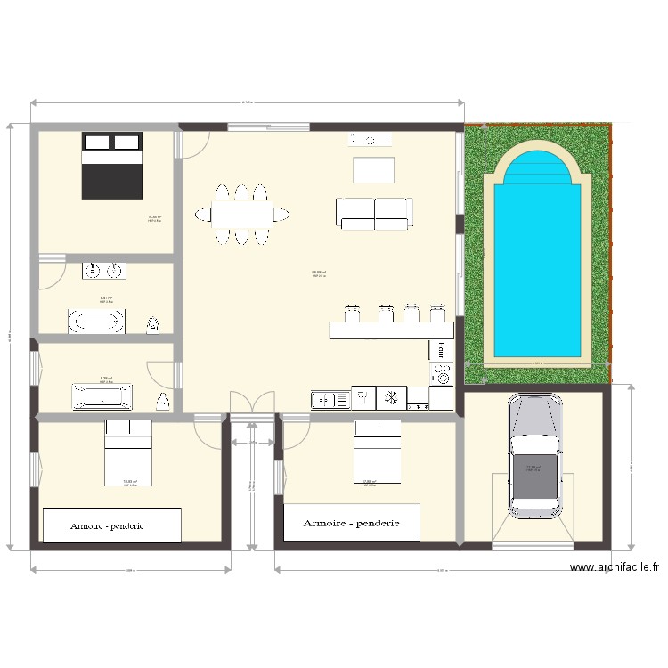  MAISON  IDEALE Plan  7 pi ces 152 m2 dessin  par abi56