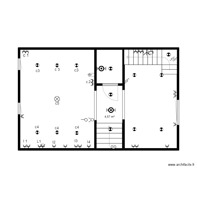 AITGR. Plan de 2 pièces et 42 m2