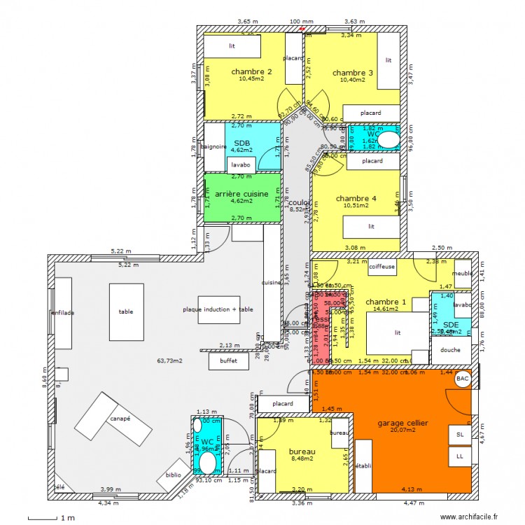 Maison Ideale Plan maison id 233 ale plan 14 pi 232 ces 165 m2 dessin 233 par marierod Maison Ideale Plan maison id 233 ale plan 14 pi 232 ces 165 m2 dessin 233 par marierod