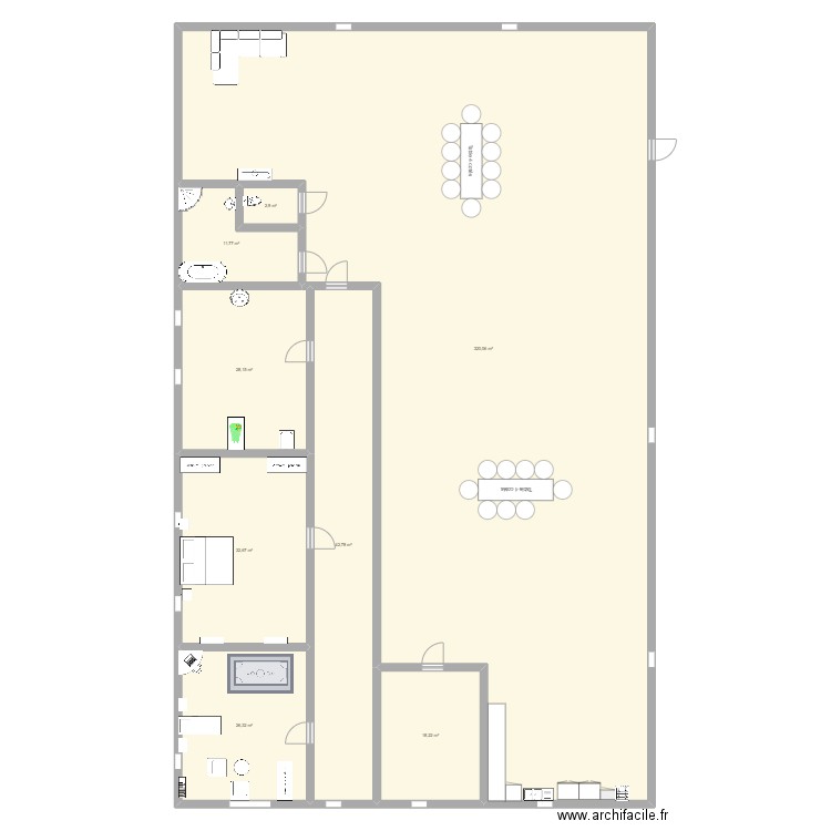 plan de notre maison . Plan de 8 pièces et 483 m2