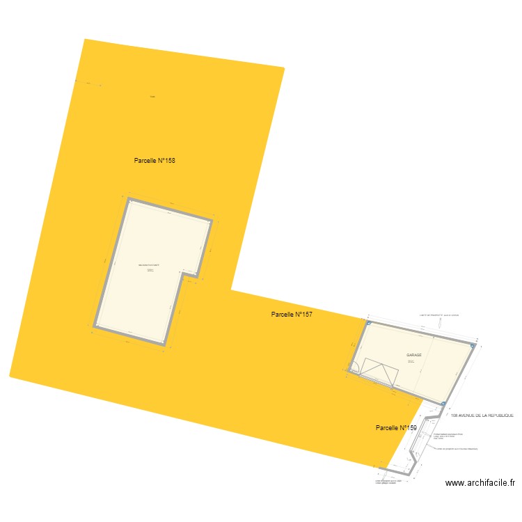 PLAN DE MASSE MAISON et GARAGE. Plan de 0 pièce et 0 m2