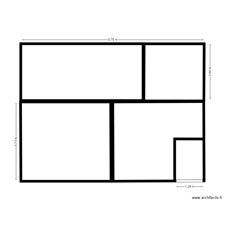 plan 2. Plan de 4 pièces et 55 m2