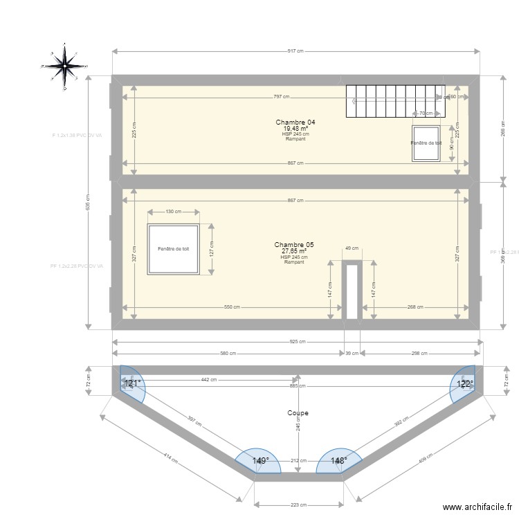 ML23012043 POUGNET. Plan de 22 pièces et 209 m2