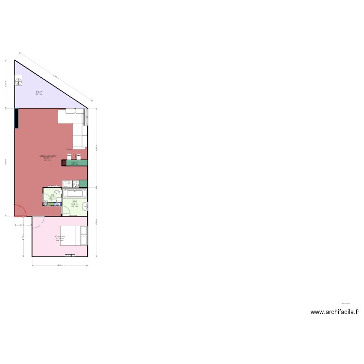 villenueve. Plan de 0 pièce et 0 m2