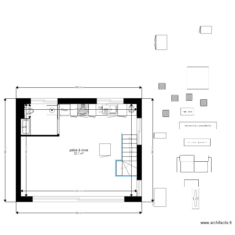 LONG. Plan de 0 pièce et 0 m2