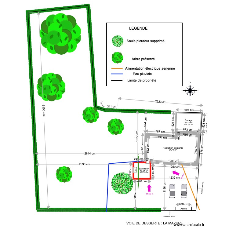 Issé. Plan de 3 pièces et 139 m2