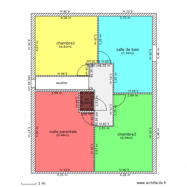 etage. Plan de 0 pièce et 0 m2
