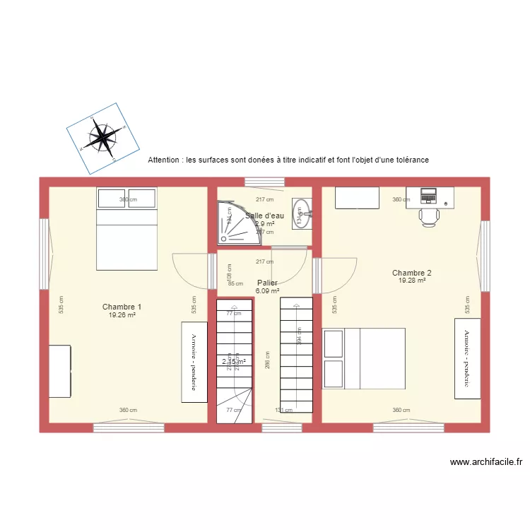 BI 1333 &eacute;tage. Plan de 