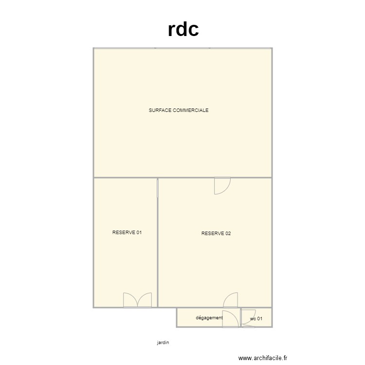 sci potier rdc am. Plan de 0 pièce et 0 m2