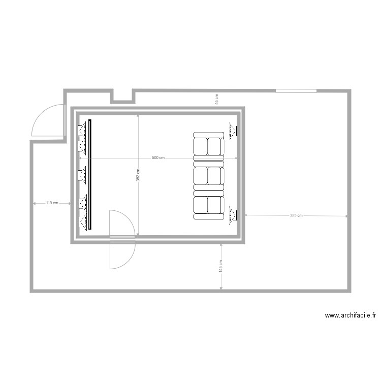 shelter5. Plan de 3 pièces et 101 m2