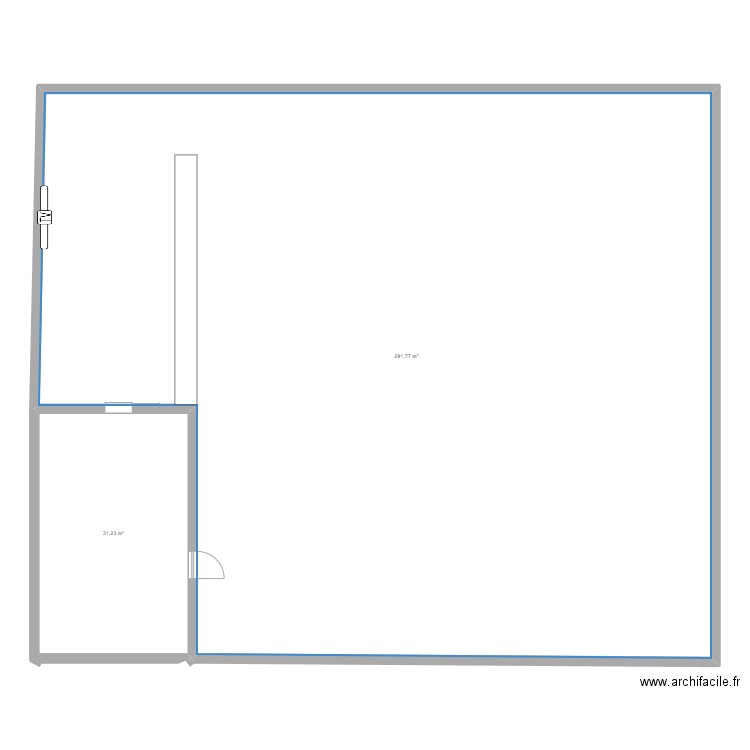 dino pote. Plan de 2 pièces et 323 m2