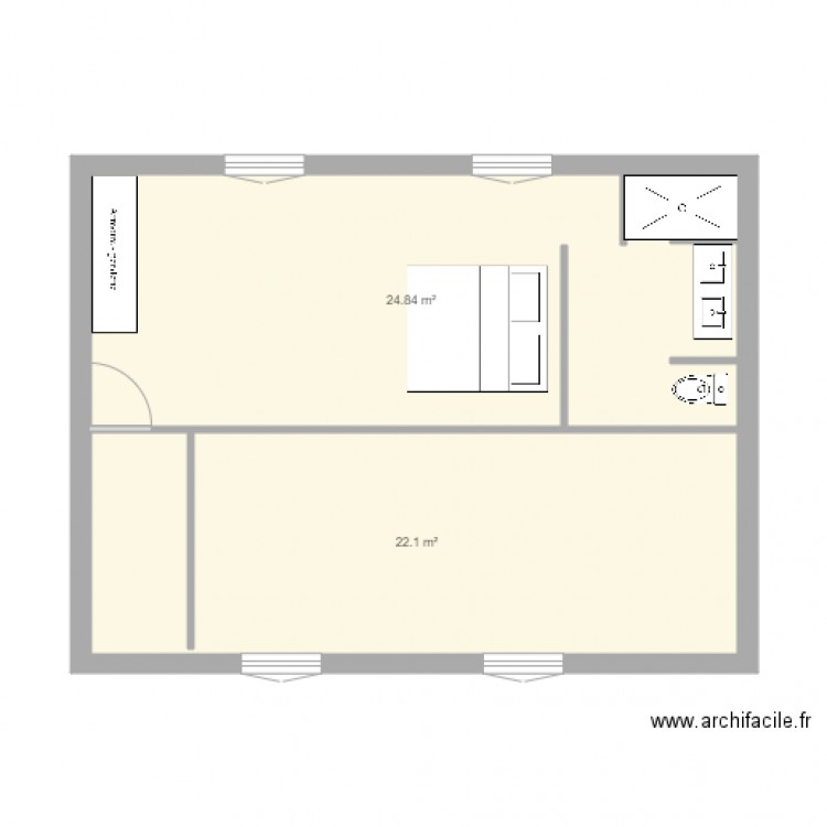 etage. Plan de 0 pièce et 0 m2