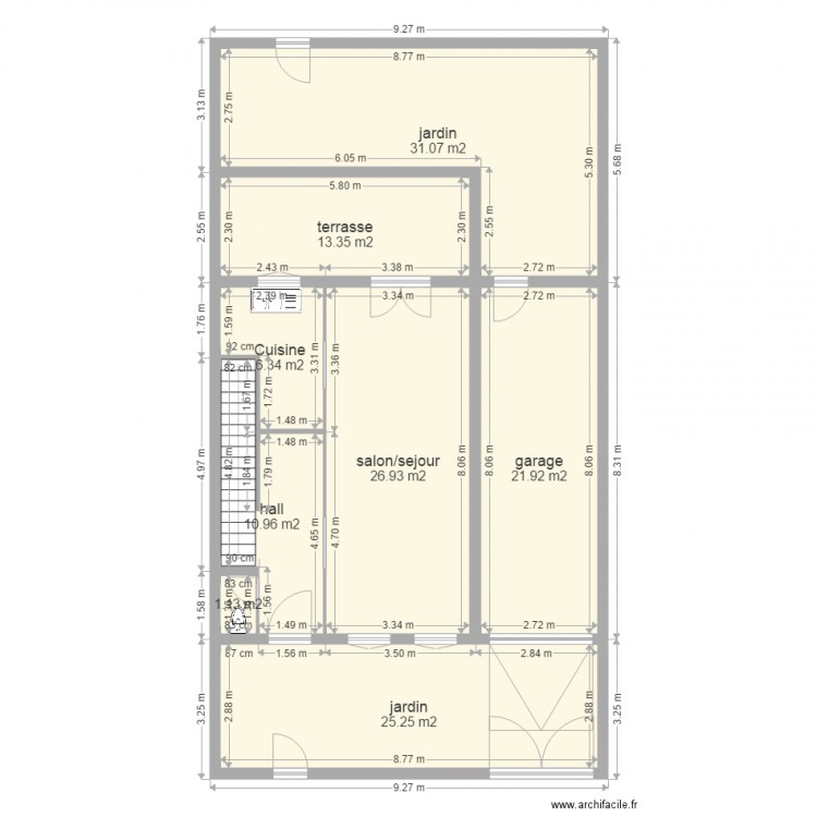 plan RDC existant 1 zebidi. Plan de 0 pièce et 0 m2