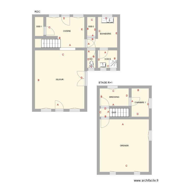 GALATEAU. Plan de 0 pièce et 0 m2