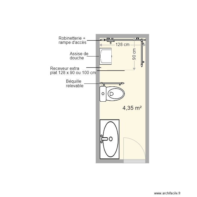 Marechal SDB projet. Plan de 0 pièce et 0 m2