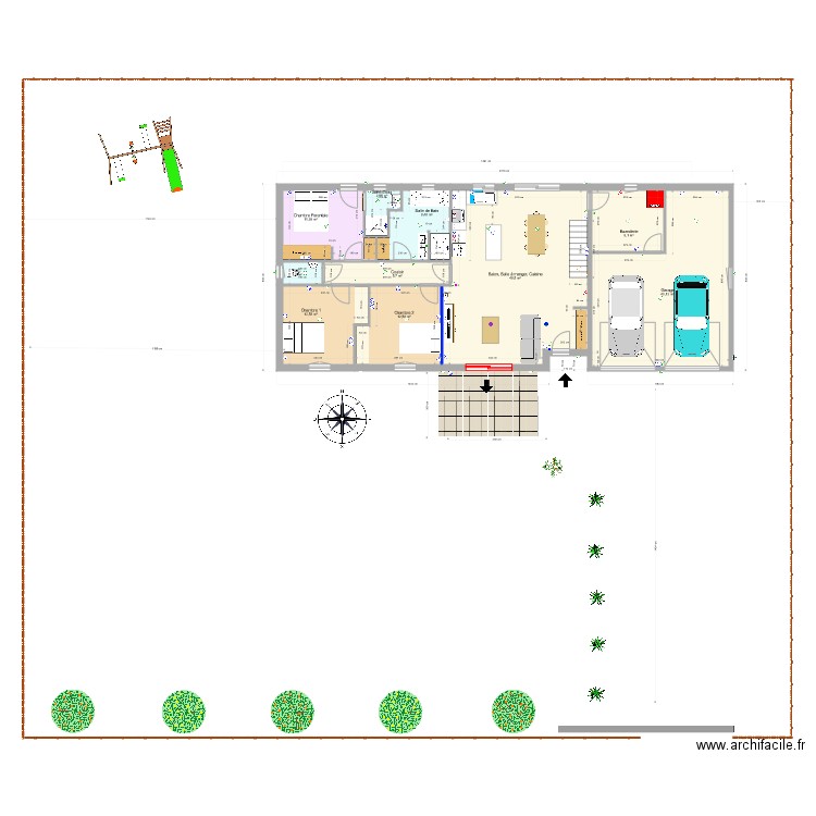 plan fontaine. Plan de 15 pièces et 368 m2